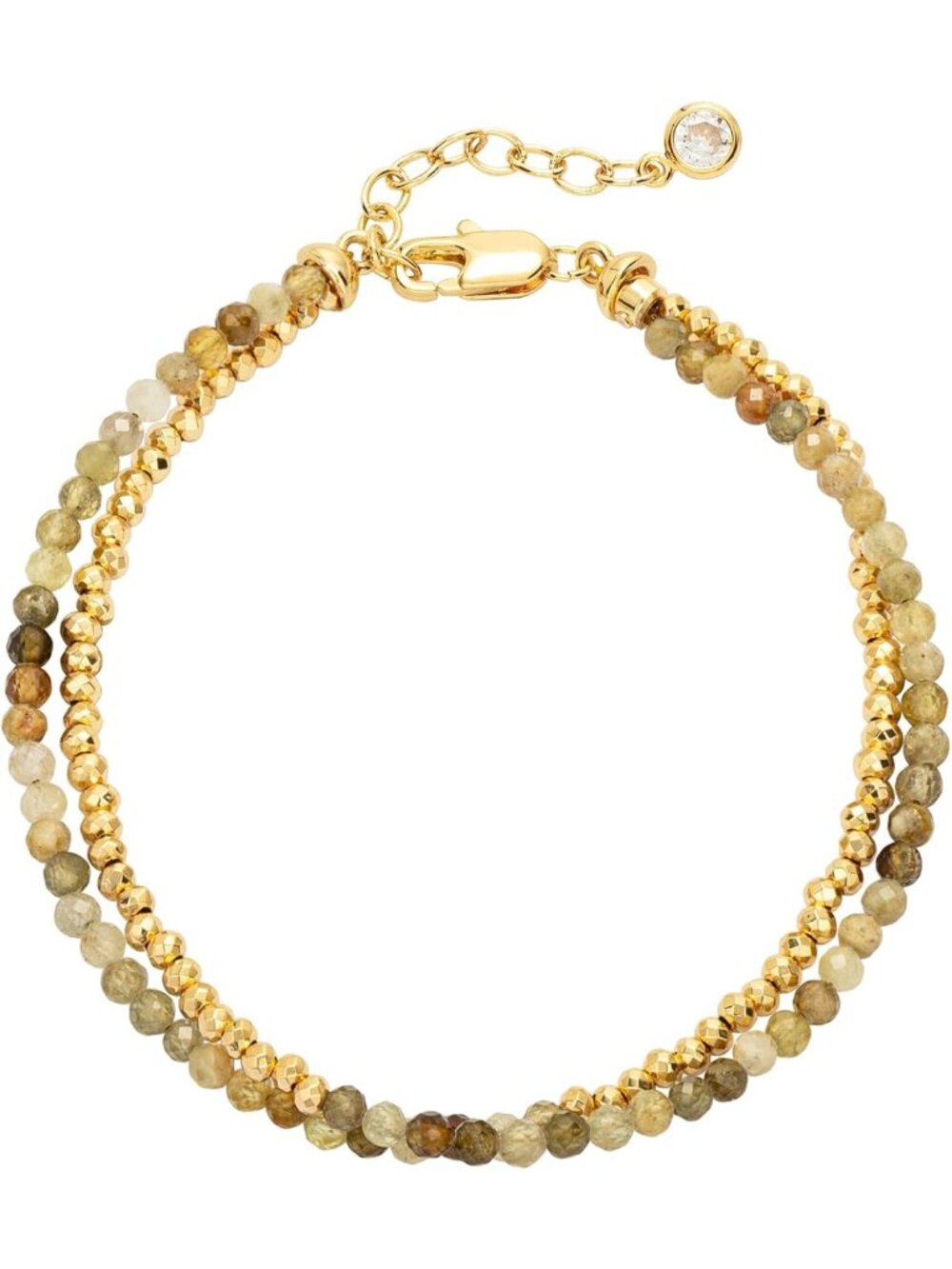 Boho Beaded Gemstone Bracelet for Women - 14K Gold Plated Jewelry Accessory